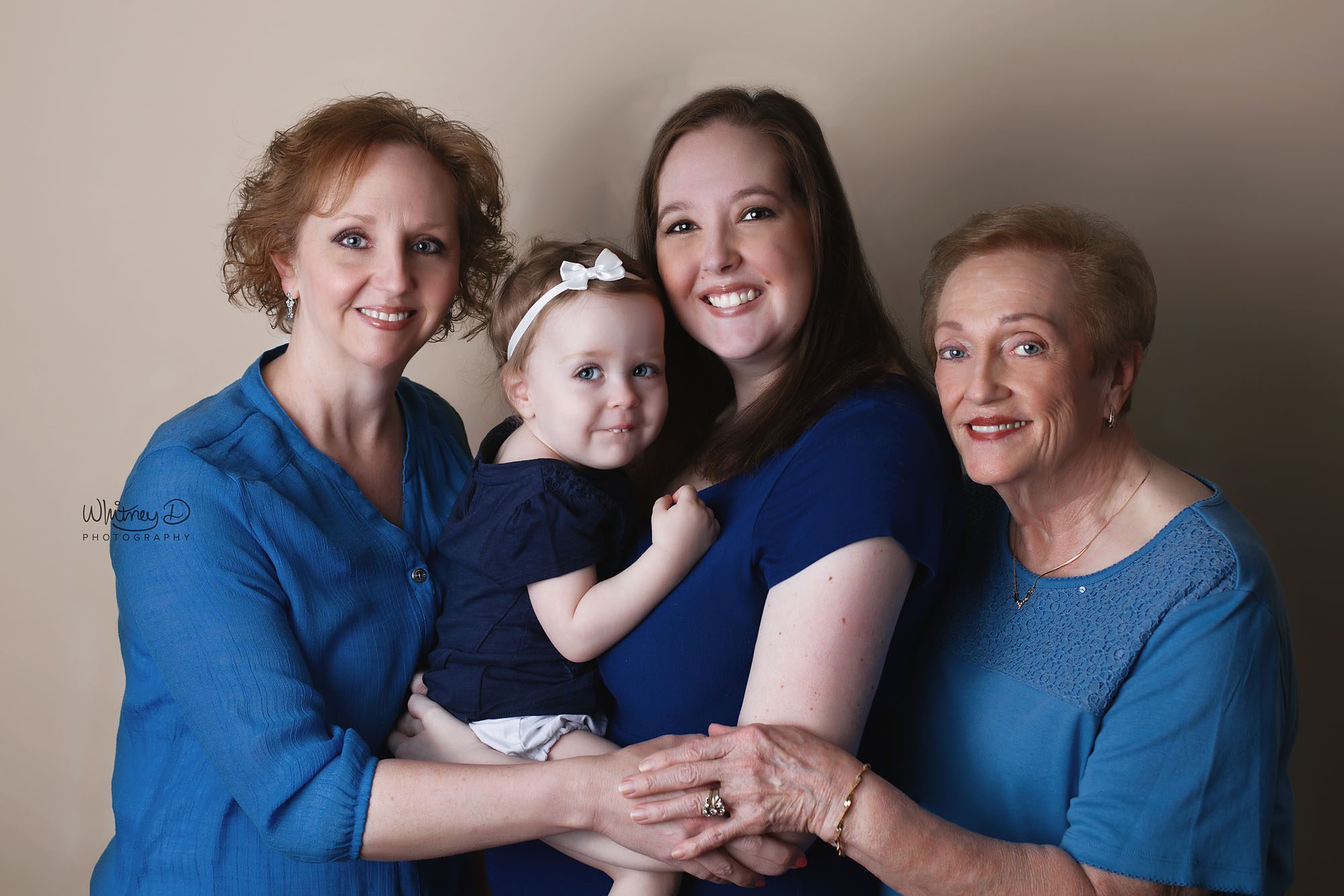 Generational Women Family Photo at Whitney D Photography in Conway, Arkansas