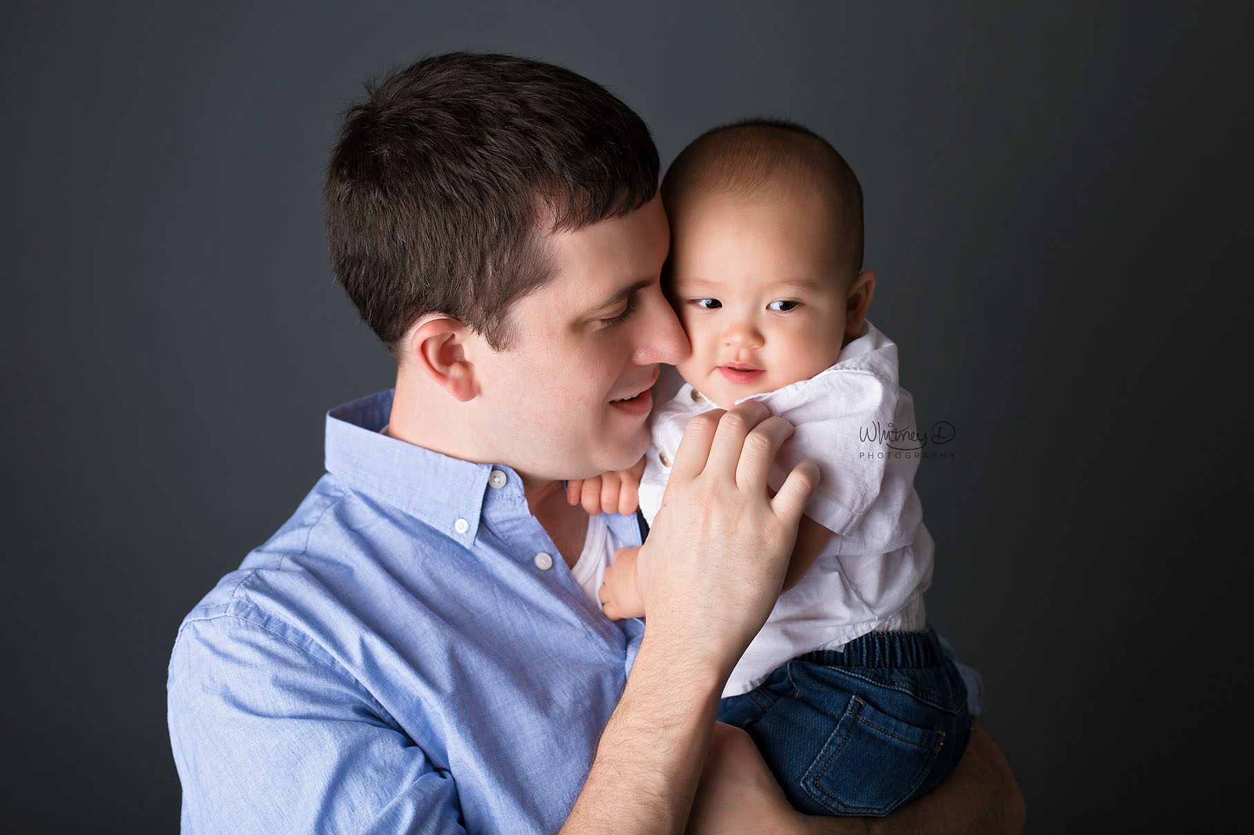 Baby Boy with his Dad at Whitney D Photography in Conway, Arkansas