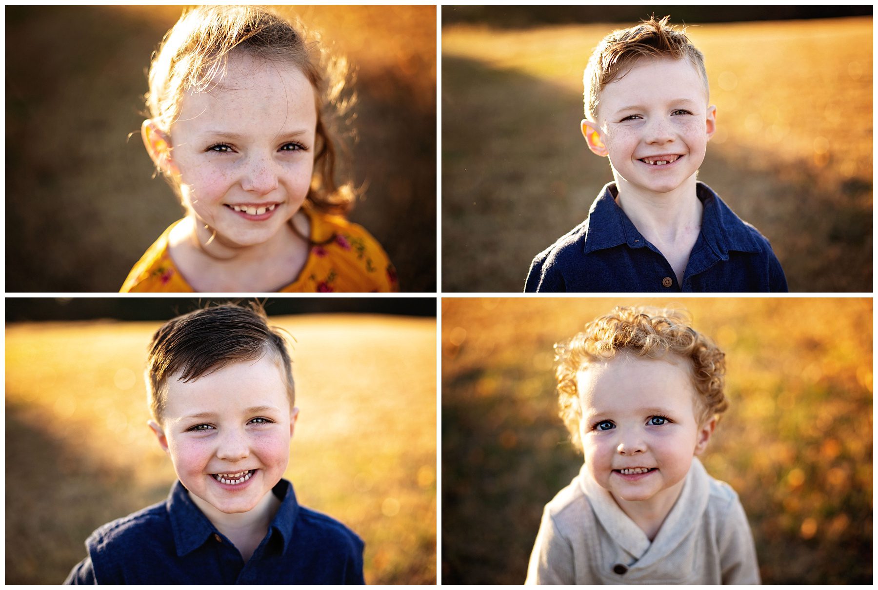 Four kids photo with Whitney D. Photography in Central Arkansas