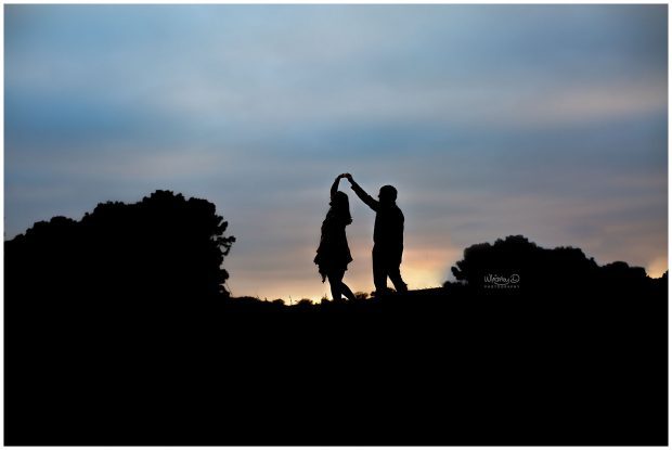 Couple silhouette dancing with Whitney D. Photography in Conway, Arkansas