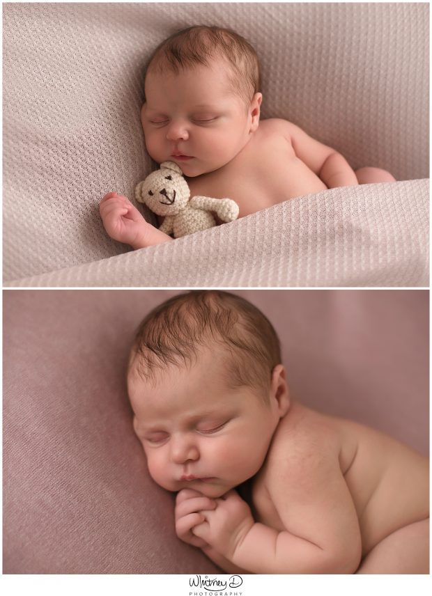 Newborn sleeping at Whitney D. Photography in Conway, Arkansas