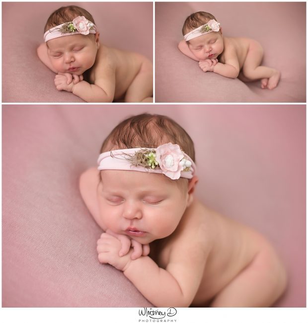 Newborn sleeping at Whitney D. Photography in Conway, Arkansas