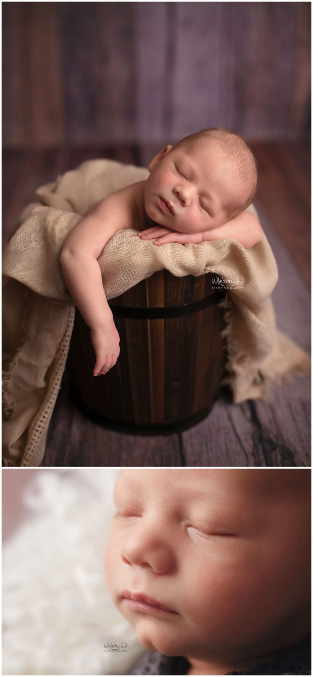 Newborn baby boy at Whitney D. Photography in Conway, Arkansas