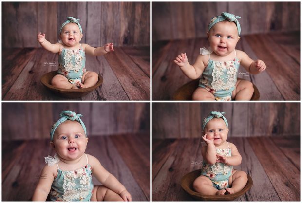 Baby girl smiling at Whitney D. Photography in Conway, Arkansas