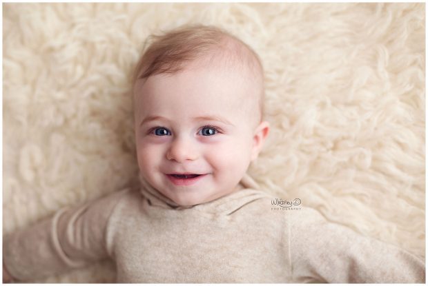 Baby boy smiling at Whitney D. Photography in Conway, Arkansas