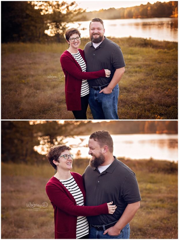 Fall Couple Photo at the lake at Whitney D. Photography in Conway, Arkansas