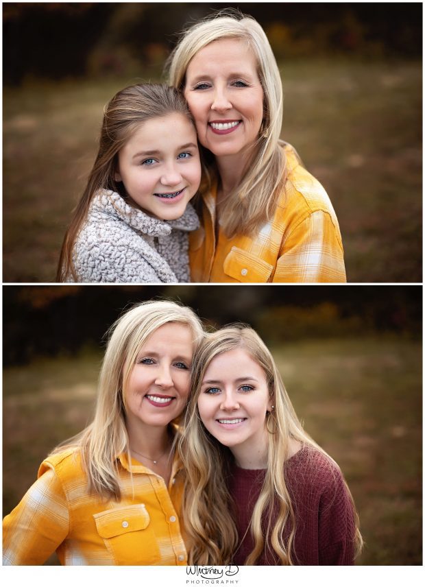Fall photo of Mom and Daughter with Whitney D. Photography in Conway, Arkansas