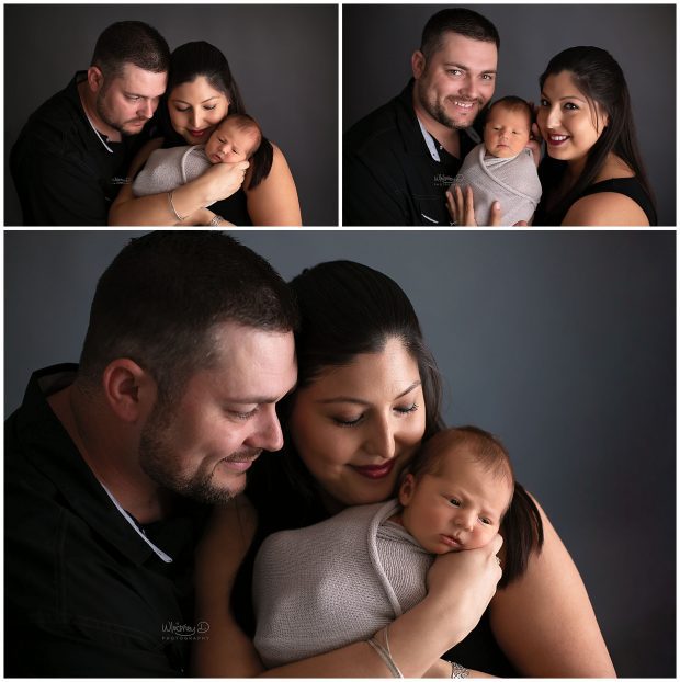 Parents with newborn baby boy at Whitney D. Photography in Conway, Arkansas