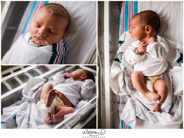 Newborn Baby boy fresh 48 session at Baptist Medical Center in Little Rock, Arkansas with Whitney D. Photography
